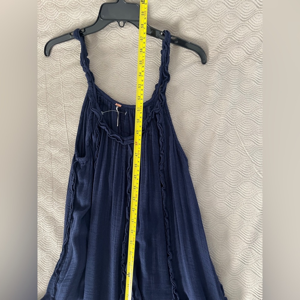 🆕 Free People McKinley Navy Blue Maxi Dress size medium - Picture 11 of 15